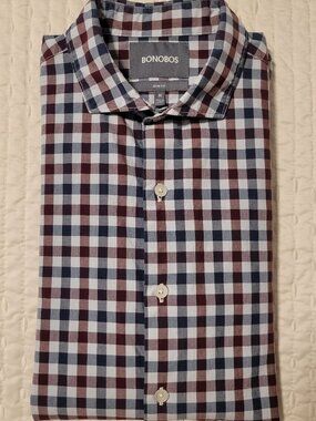Bonobos Multi-colored Check Slim Fit Longsleeve Casual Shirt Mens Medium